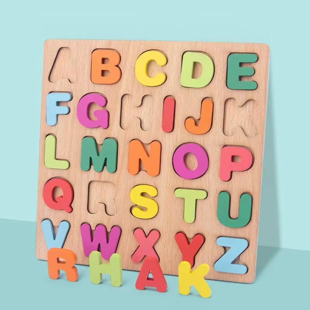 Dřevěné puzzle pro děti - abeceda