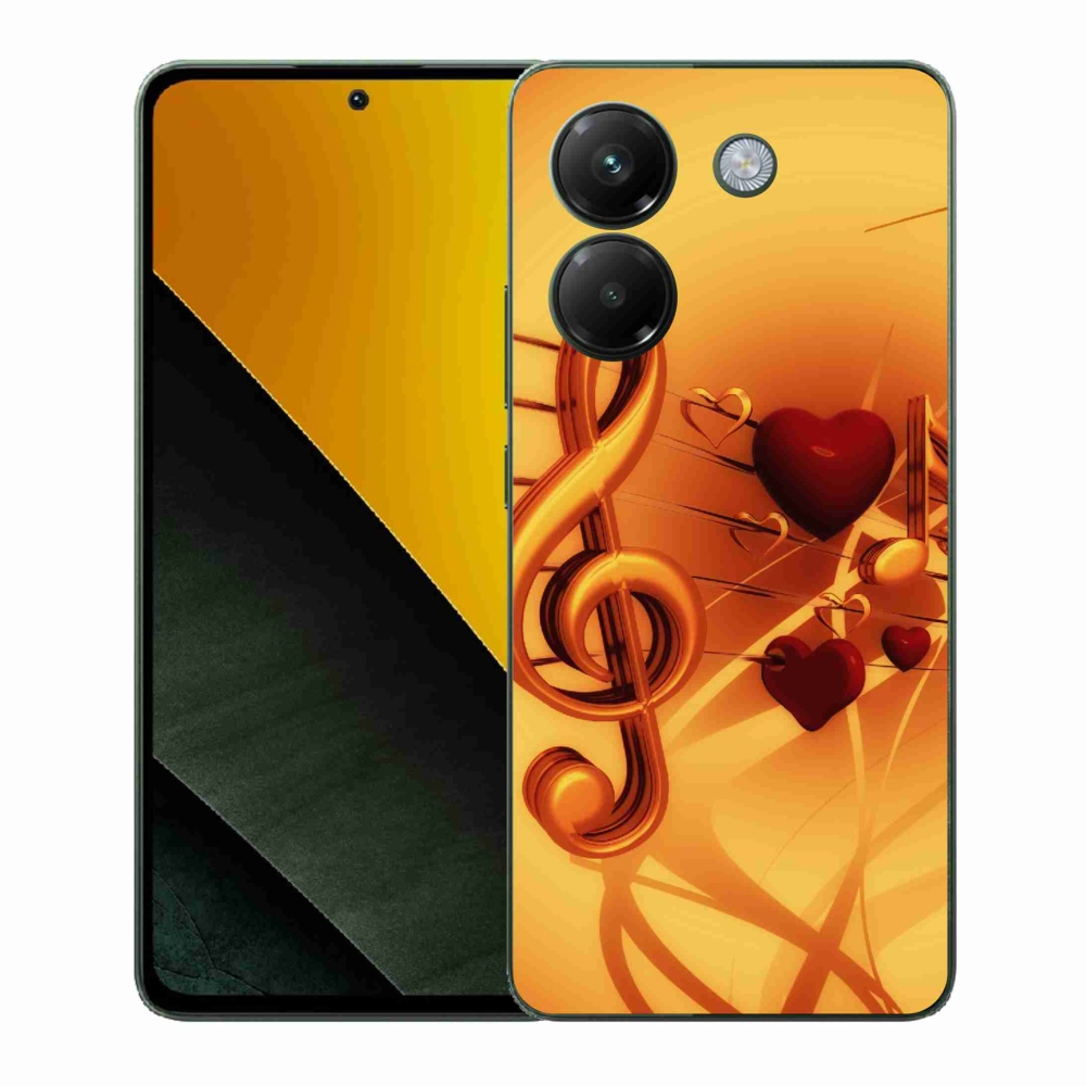 Gelový kryt mmCase na Xiaomi Poco M7 Pro 5G - noty