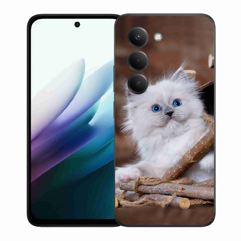Gelový kryt mmCase na Xiaomi Redmi 15 4G/5G (171mm) - bílé kotě