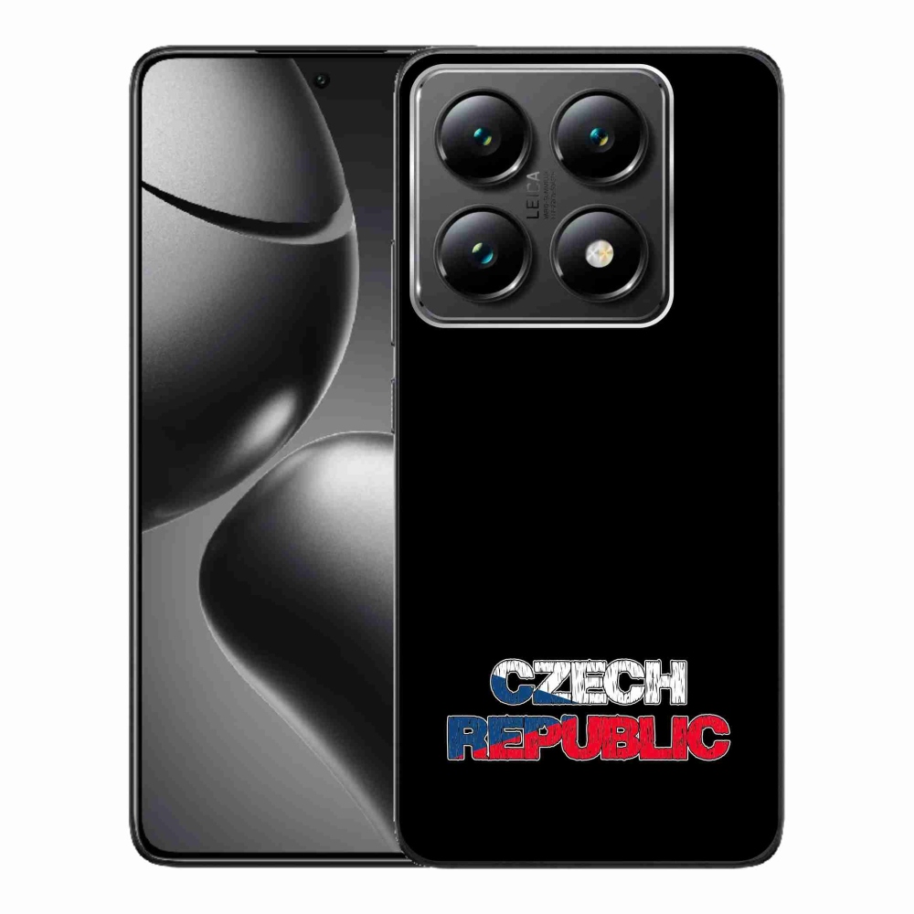 Gelový kryt mmCase na Xiaomi 14T Pro - Czech Republic černé pozadí