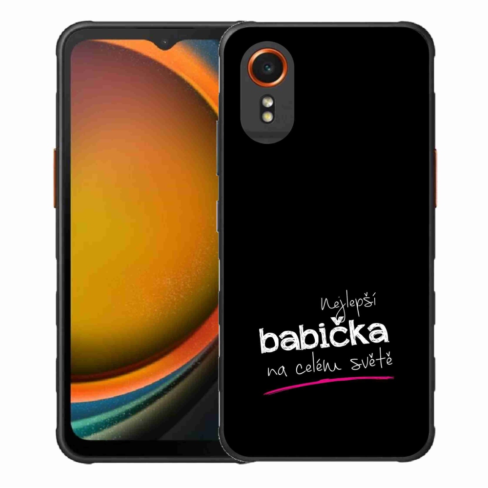 Gelový kryt mmCase na Samsung Galaxy Xcover 7 - nejlepší babička 4 černé pozadí