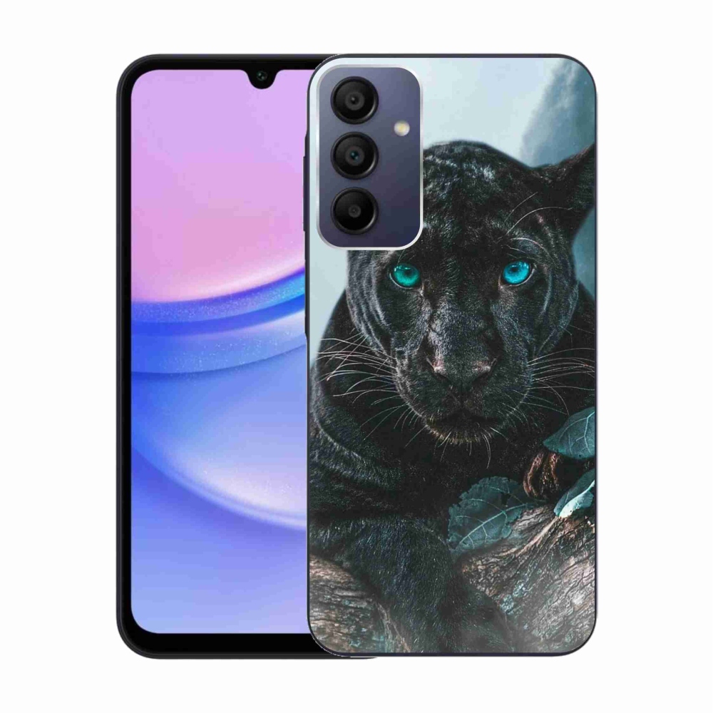 Gelový kryt mmCase na Samsung Galaxy A15 4G/5G - černý panter