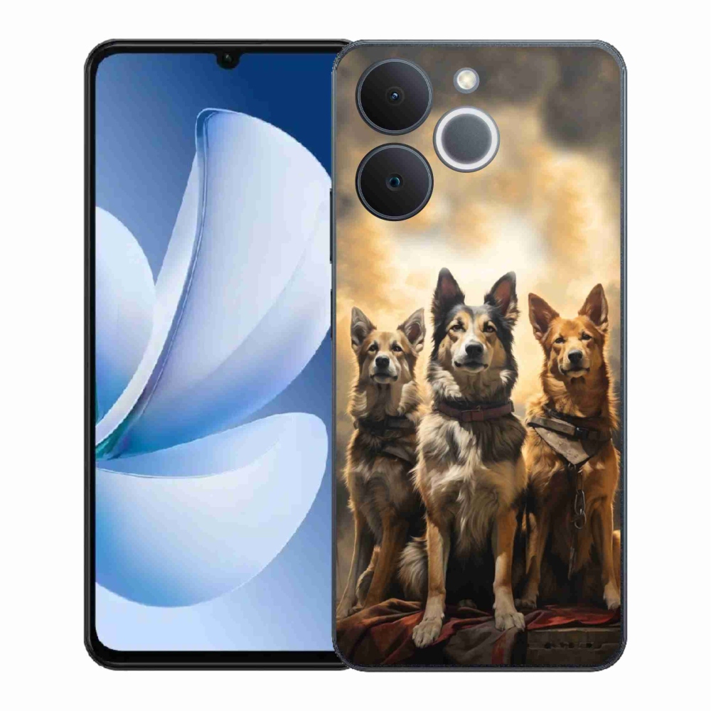 Gelový kryt mmCase na Realme Note 70T - tři psi