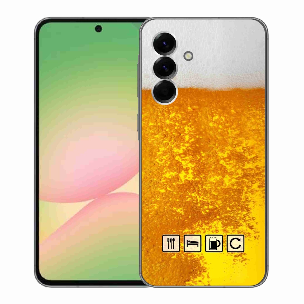 Gelový kryt mmCase na Samsung Galaxy A56 5G - pivní motiv 3