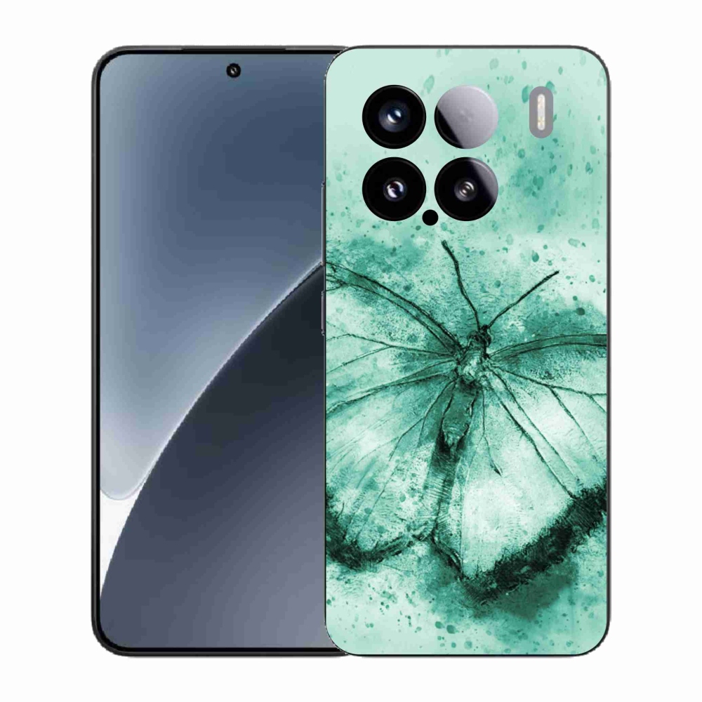 Gelový kryt mmCase na Xiaomi 15 - zelený motýl