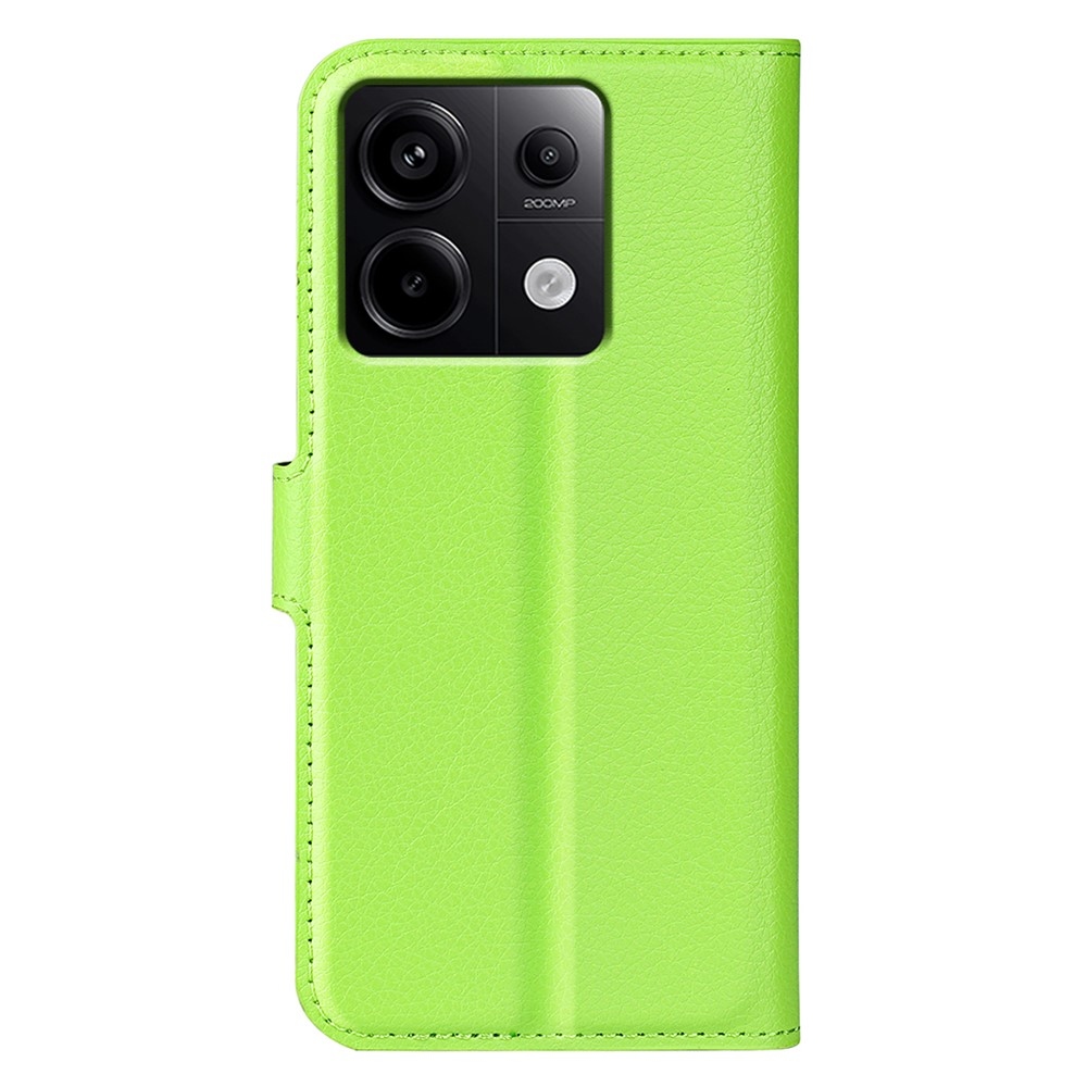 Litchi knížkové pouzdro na Xiaomi Redmi Note 13 Pro 5G/Poco X6 5G - zelené