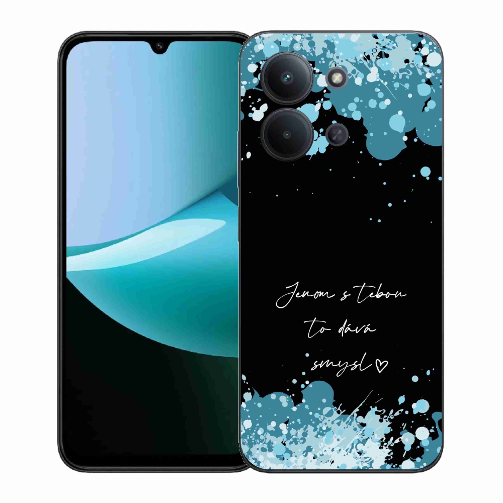 Gelový kryt mmCase na Xiaomi Redmi 15C 4G (171mm)/Poco C85 4G (171mm) - zamilovaný text černé pozadí