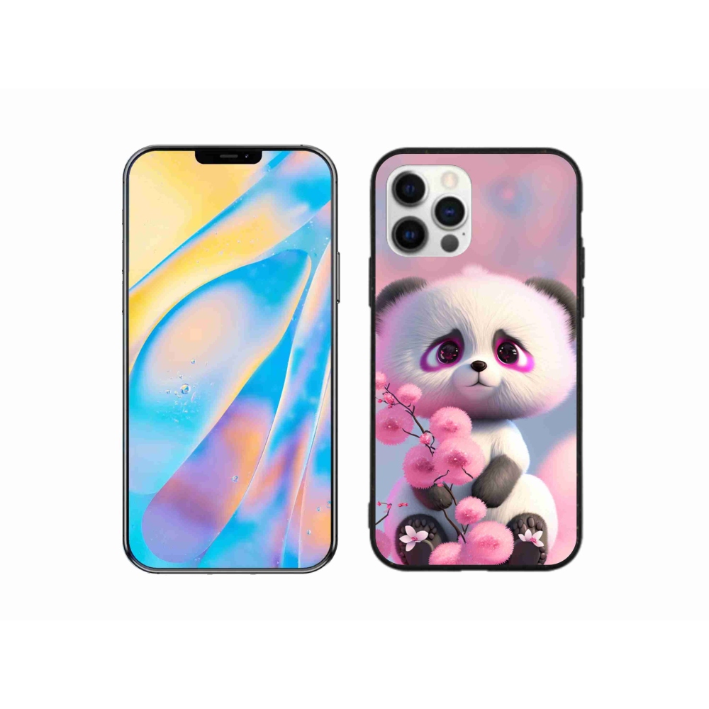 Gelový kryt mmCase na iPhone 12 Pro - roztomilá panda 1