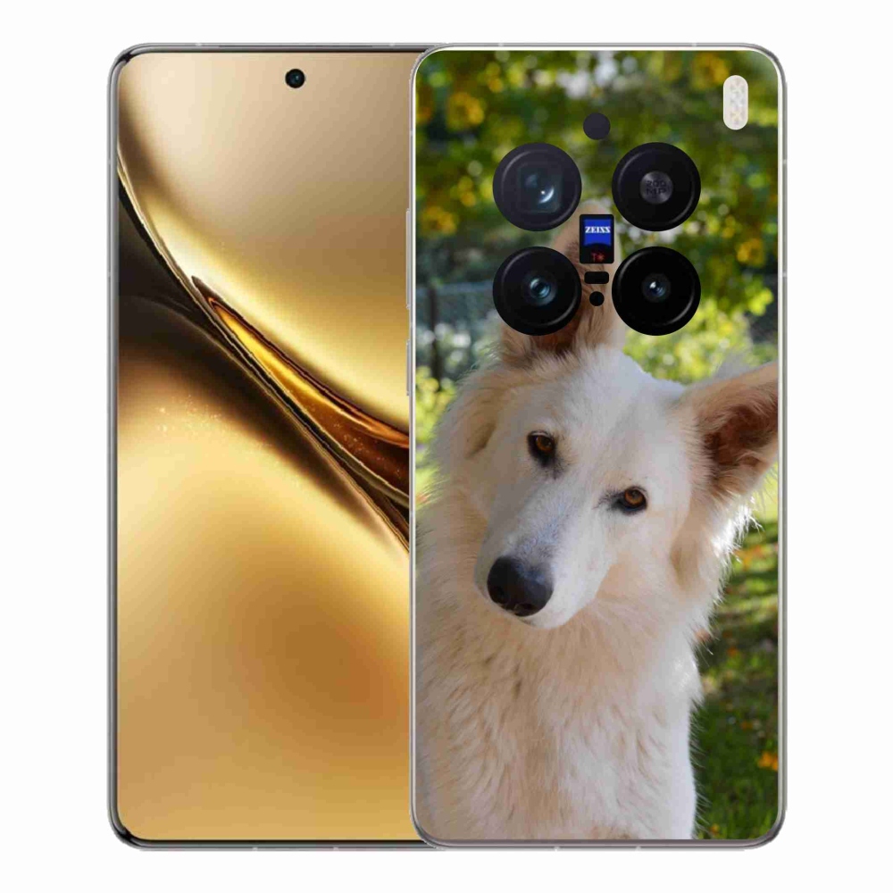 Gelový kryt mmCase na Vivo X200 Pro 5G - bílý švýcarský ovčák 1