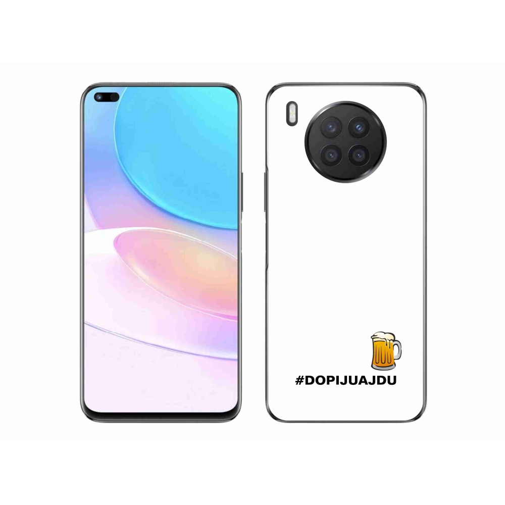 Gelový kryt mmCase na Honor 50 Lite - pivní motiv 1 bílé pozadí
