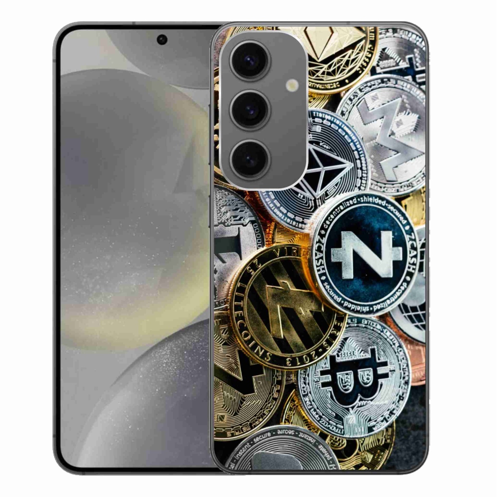 Gelový kryt mmCase na Samsung Galaxy S24+ - kryptoměny