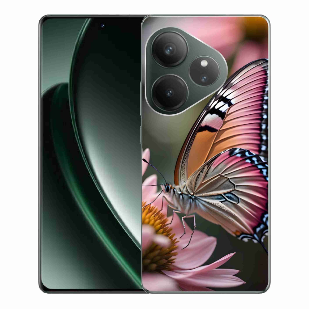 Gelový kryt mmCase na Realme GT 6 5G/GT 6T 5G - barevný motýl