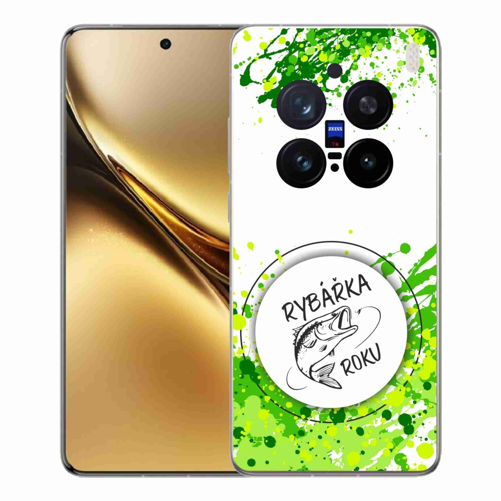 Gelový kryt mmCase na Vivo X200 Pro 5G - rybářka roku bílé pozadí