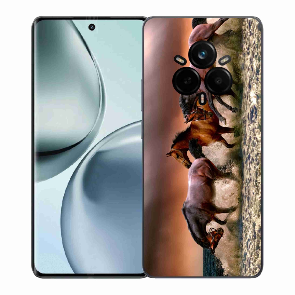 Gelový kryt mmCase na Realme 14 Pro+ 5G - koně 1