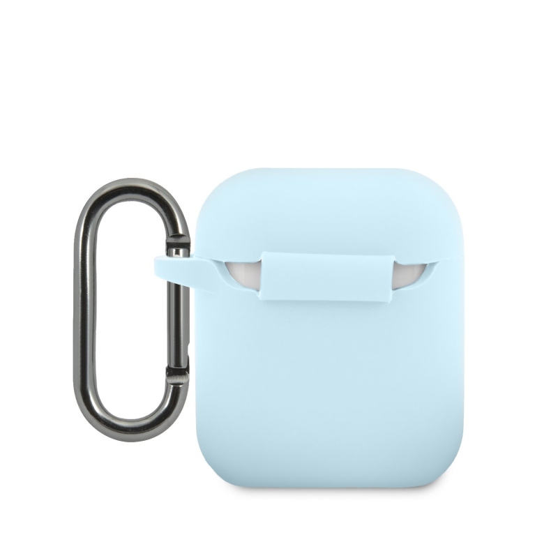 Lacoste Liquid Silicone Glossy Printing Logo Pouzdro pro AirPods 1/2 Blue