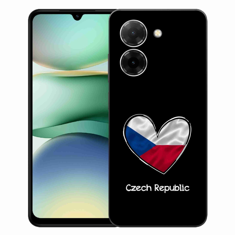 Gelový kryt mmCase na Xiaomi Redmi A5 (173.45x79.35x8.45mm) - vlajka srdce černé pozadí