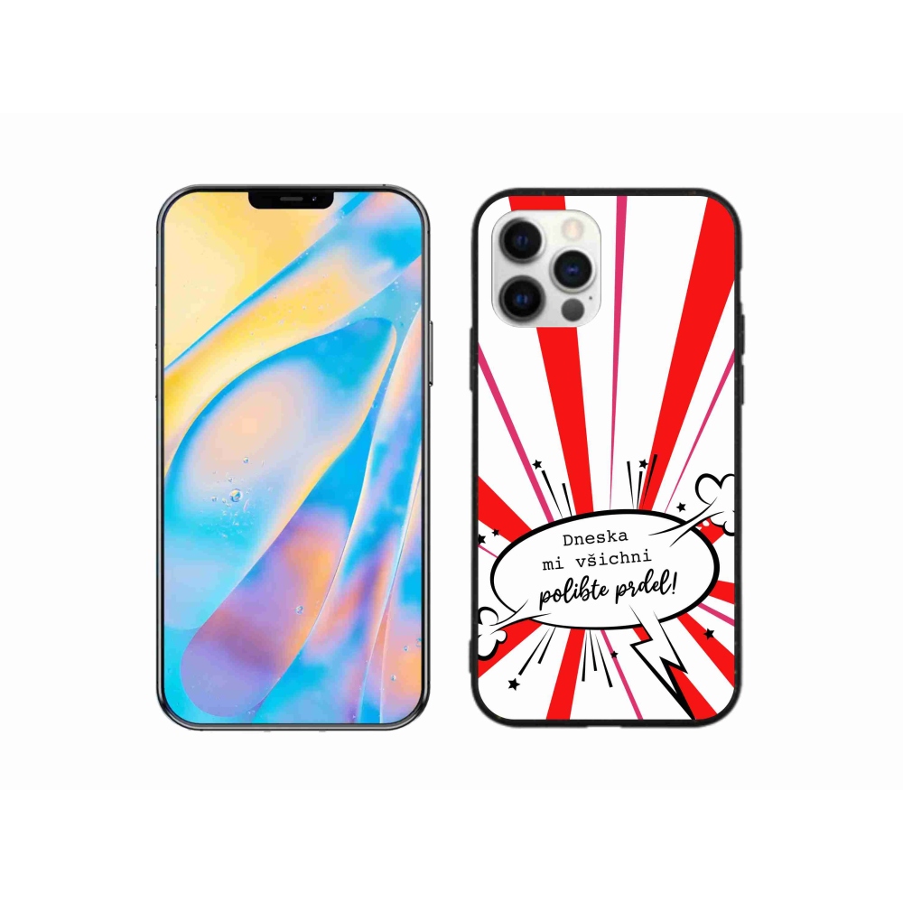 Gelový kryt mmCase na iPhone 12 Pro - vtipný text 15 bílé pozadí