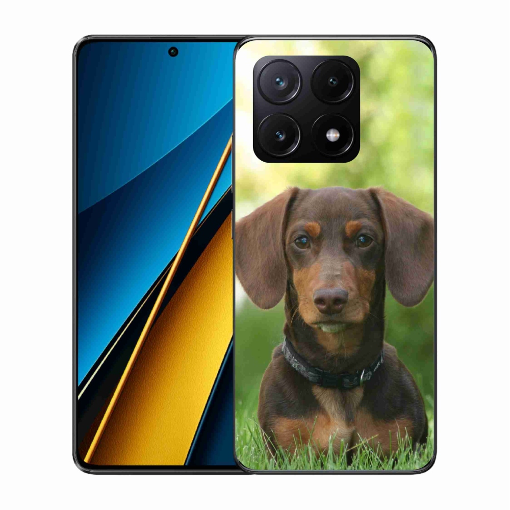 Gelový obal mmCase na Xiaomi Poco X6 Pro 5G - hnědý jezevčík
