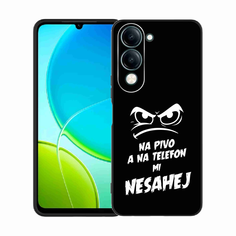 Gelový kryt mmCase na Vivo Y29s 5G - pivní motiv 2 černé pozadí