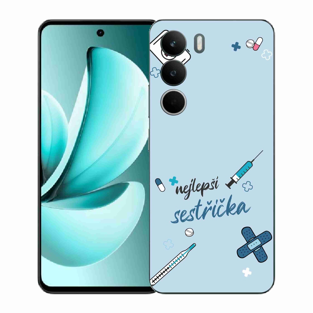 Gelový kryt mmCase na Realme C71 - nejlepší sestřička modré pozadí