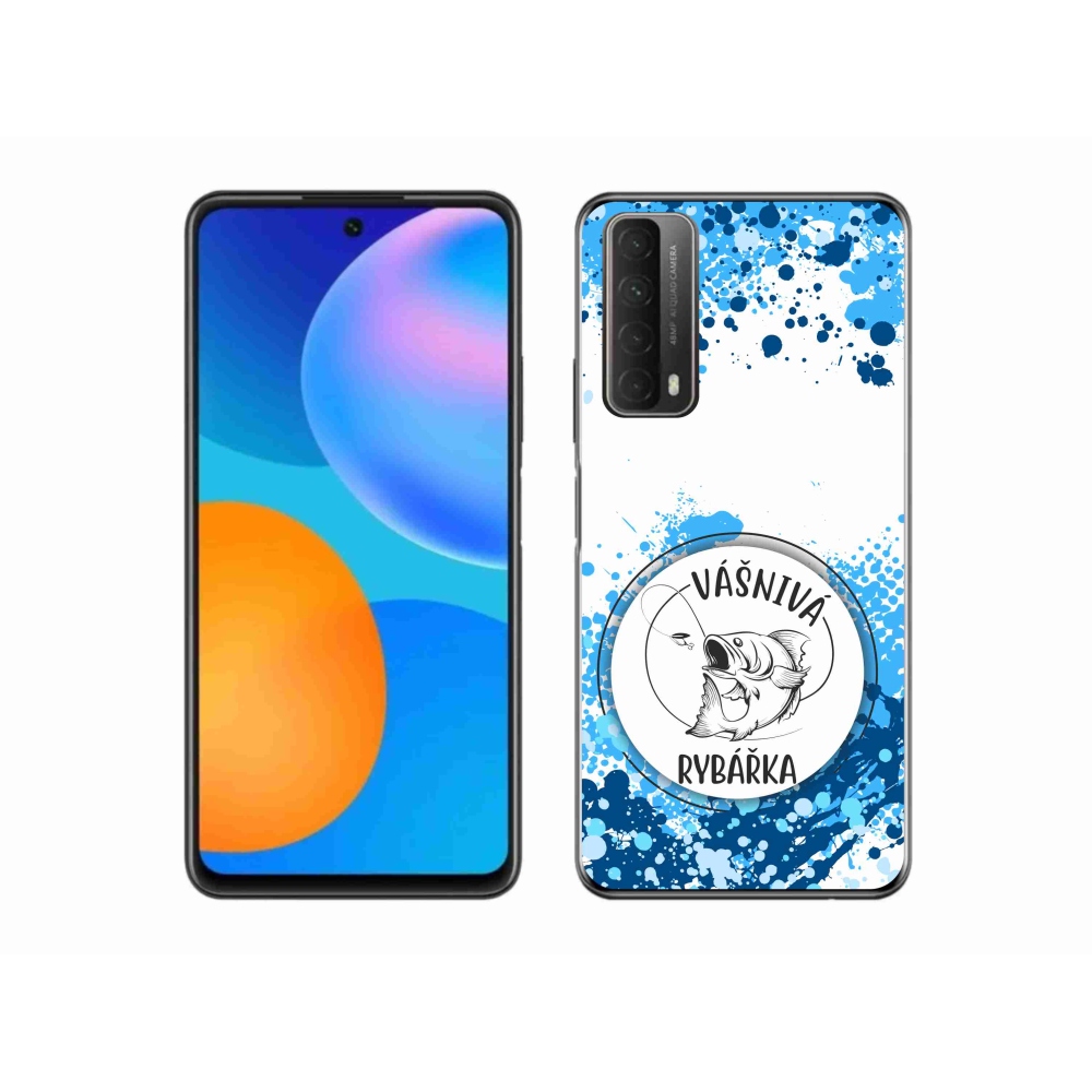 Gelový kryt mmCase na Huawei P Smart (2021) - vášnivá rybářka bílé pozadí