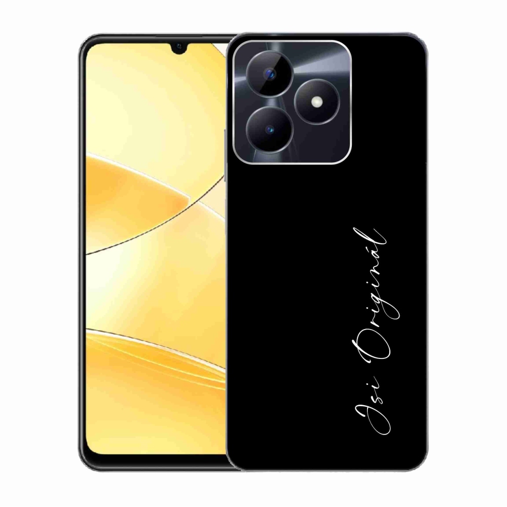 Gelový kryt mmCase na Realme C51/C53 - jsi originál černé pozadí