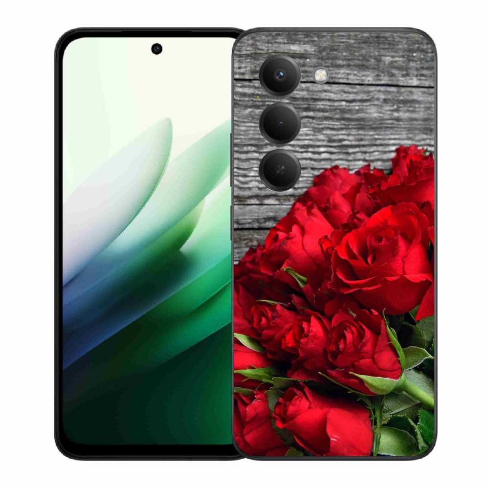 Gelový kryt mmCase na Xiaomi Redmi 15 5G (169mm) - červené růže