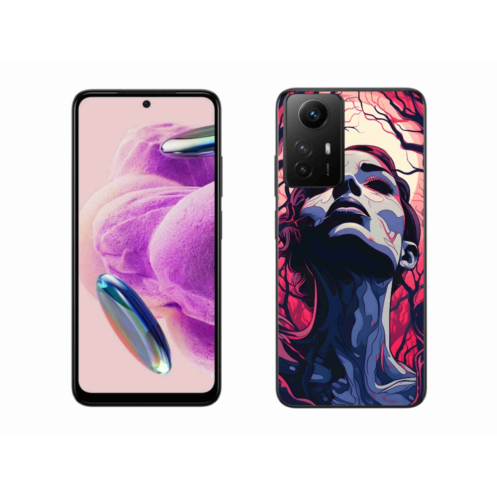 Gelový kryt mmCase na Xiaomi Redmi Note 12S - abstraktní obličej