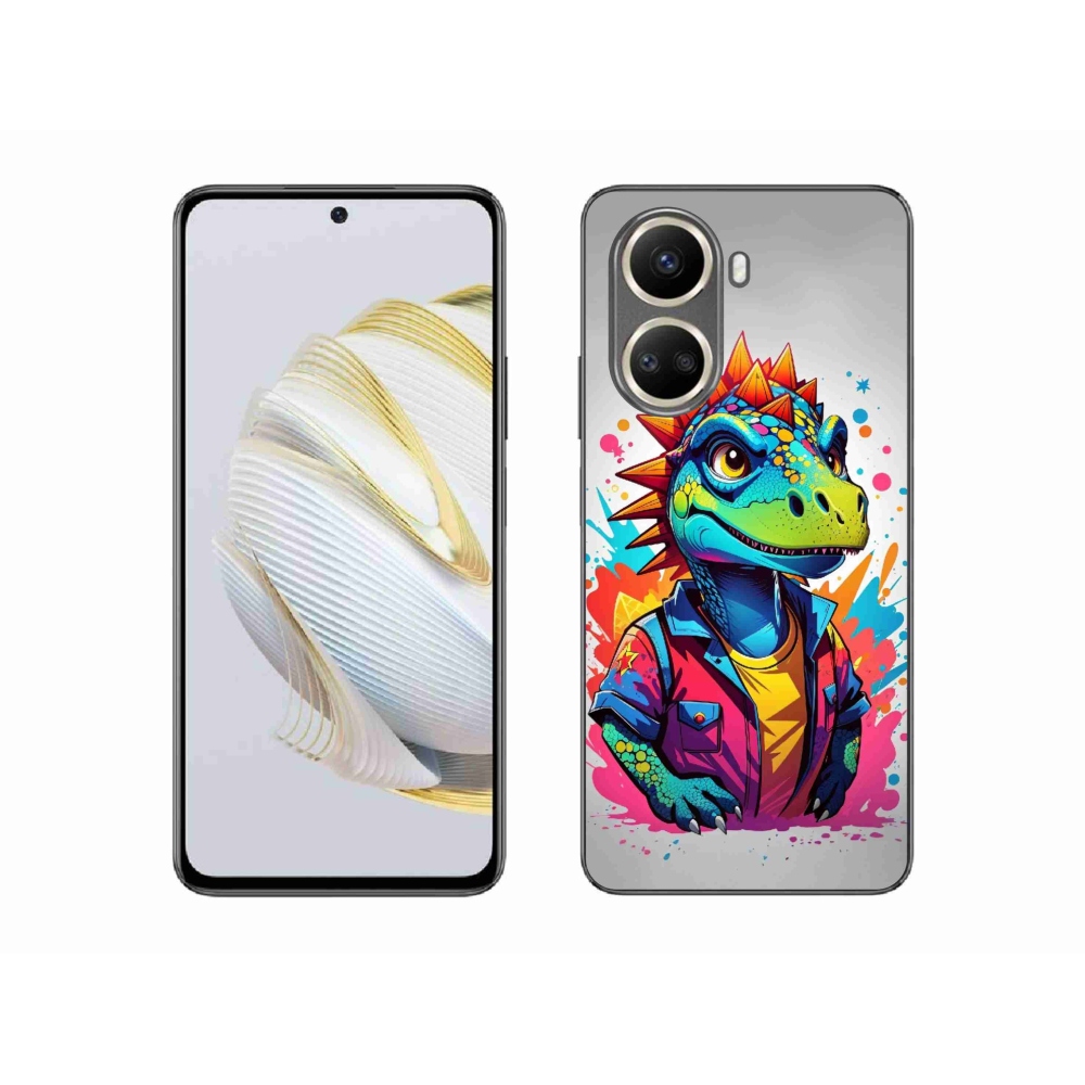 Gelový kryt mmCase na Huawei Nova 10 SE - barevný dinosaurus
