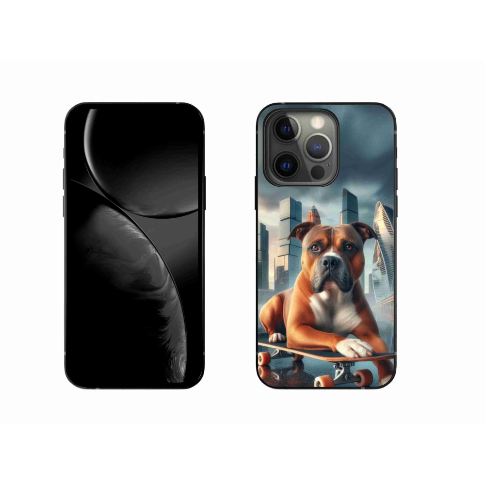 Gelový kryt mmCase na iPhone 13 Pro 6.1 - pes na skateboardu