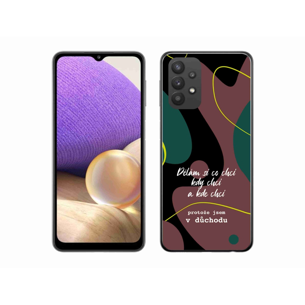 Gelový kryt mmCase na Samsung Galaxy A32 5G - vtipný text 10 černé pozadí