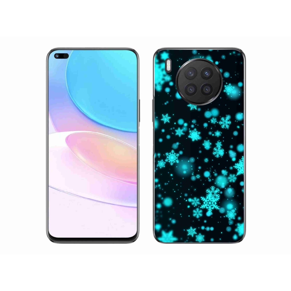 Gelový kryt mmCase na Huawei Nova 8i - sněhové vločky 1