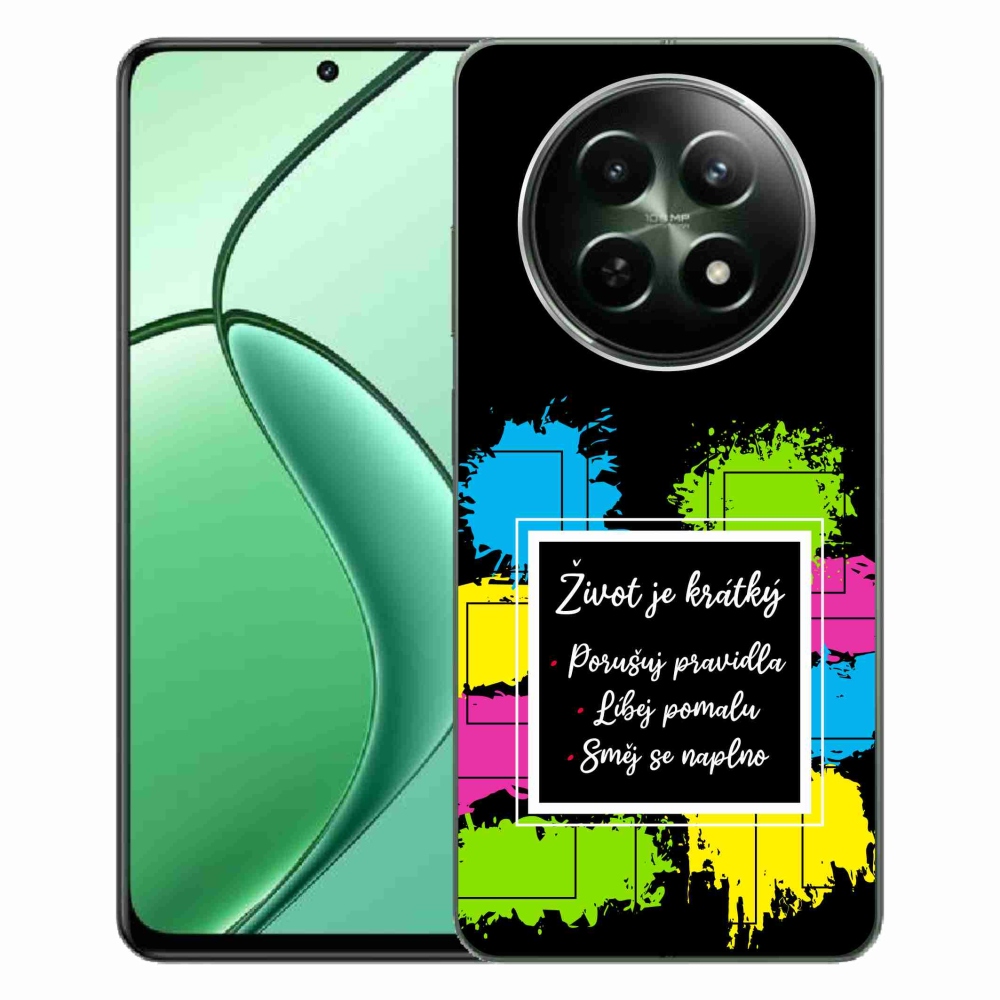 Gelový kryt mmCase na Realme 12 5G/12x 5G - citát 5 černé pozadí