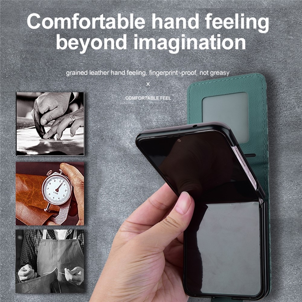 Gridy knížkové pouzdro na Samsung Galaxy Z Flip7 5G - zelené