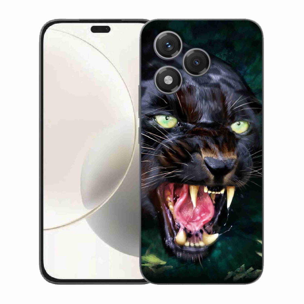 Gelový kryt mmCase na Honor 400 Lite - rozzuřený černý panter