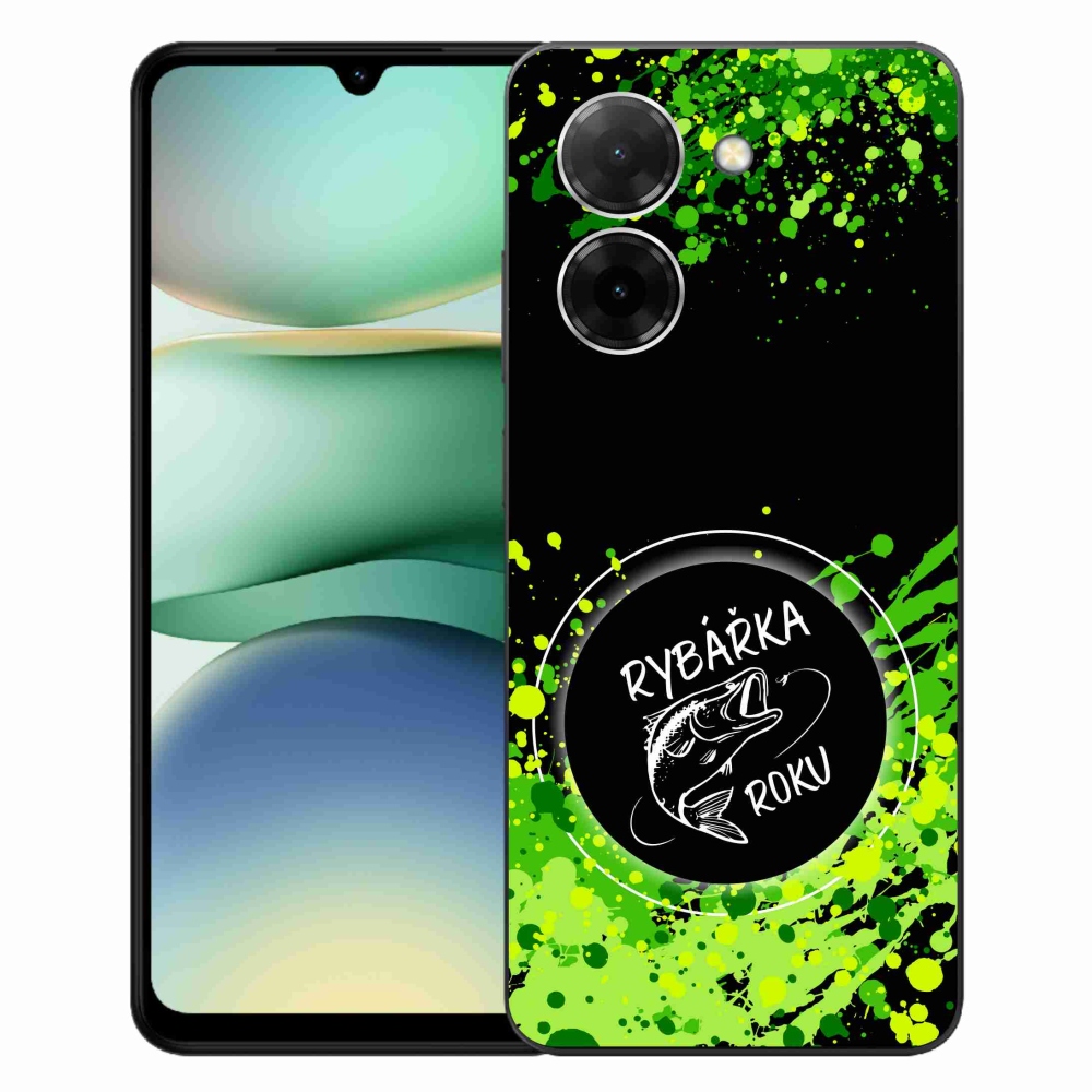 Gelový kryt mmCase na Xiaomi Redmi A5 (171.7x77.8x8.3mm) - rybářka roku černé pozadí