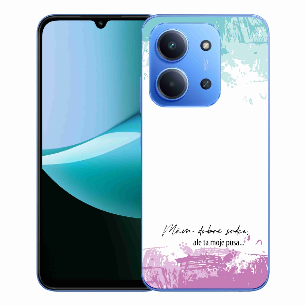 Gelový kryt mmCase na Xiaomi Redmi 15C 4G/5G (173mm) - vtipný text 3 bílé pozadí