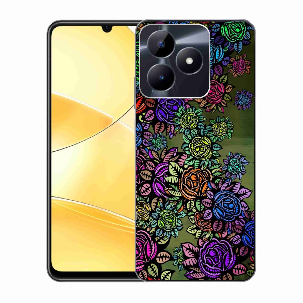 Gelový kryt mmCase na Realme C51/C53 - květiny 6