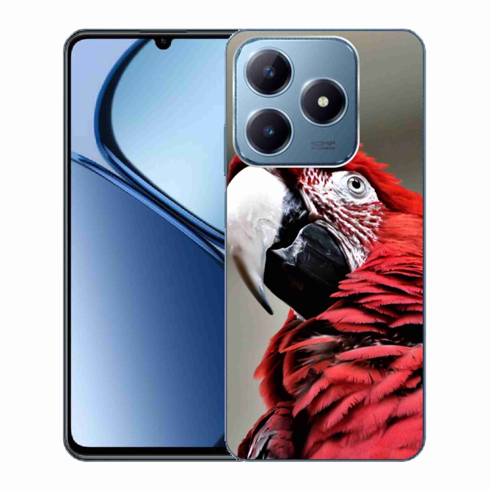 Gelový obal mmCase na Realme C63 - papoušek ara červený