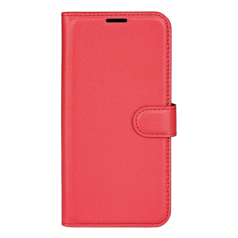 Litchi knížkové pouzdro na Xiaomi Redmi Note 14S - červené