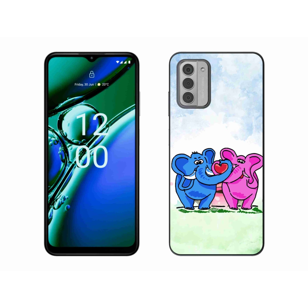 Gelový kryt mmCase na Nokia G42 - zamilovaní sloni