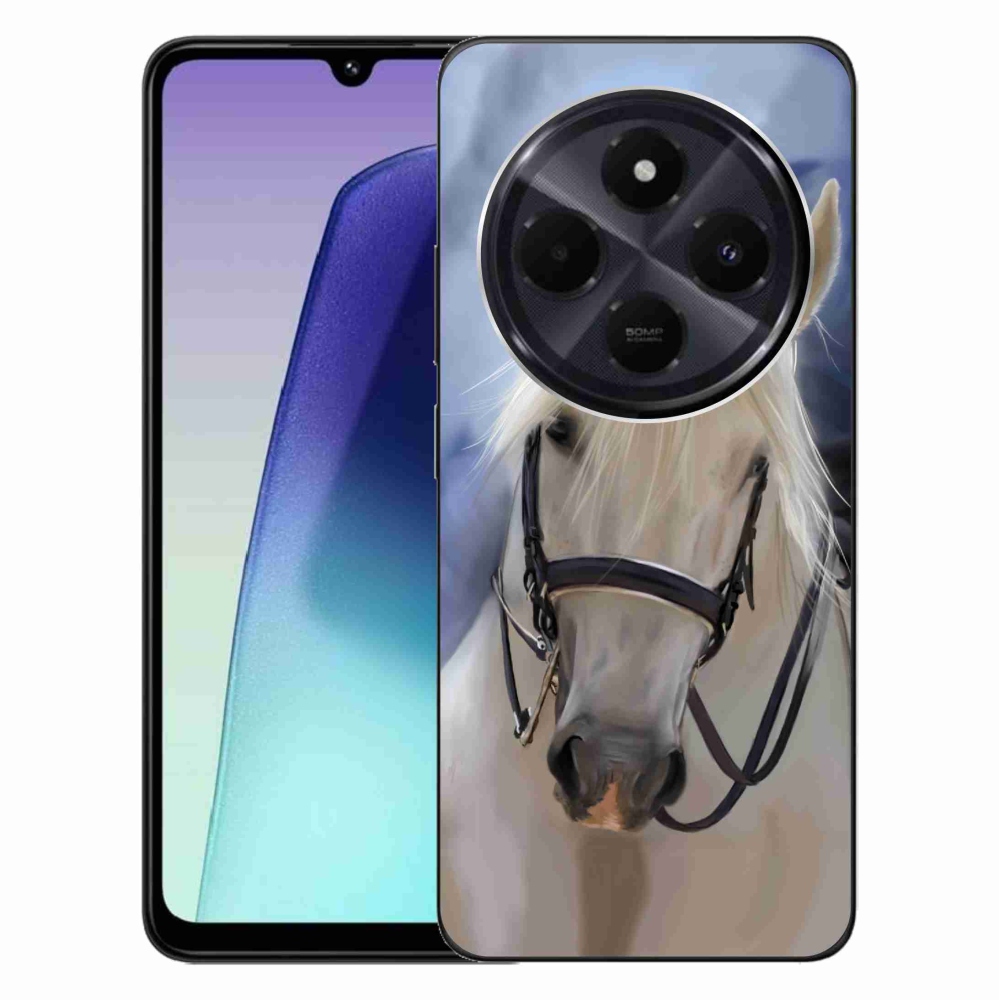 Gelový kryt mmCase na Xiaomi Redmi 14C/Poco C75 - bílý kůň
