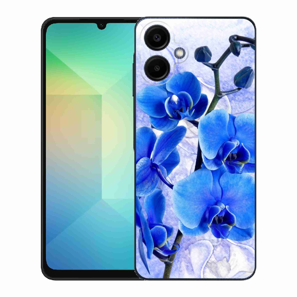 Gelový kryt mmCase na Samsung Galaxy A06 4G - modré květy
