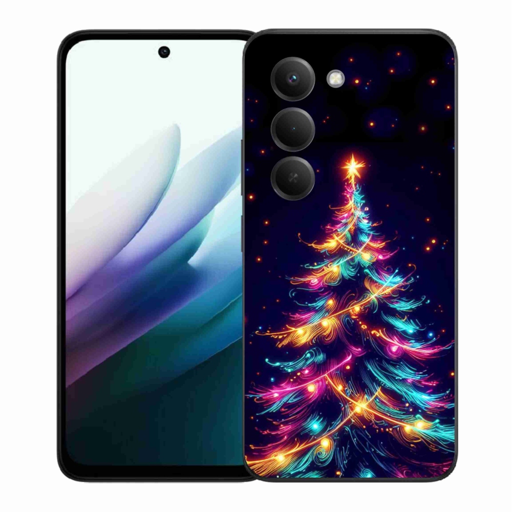 Gelový kryt mmCase na Xiaomi Redmi 15 4G/5G (171mm) - neonový vánoční stromek