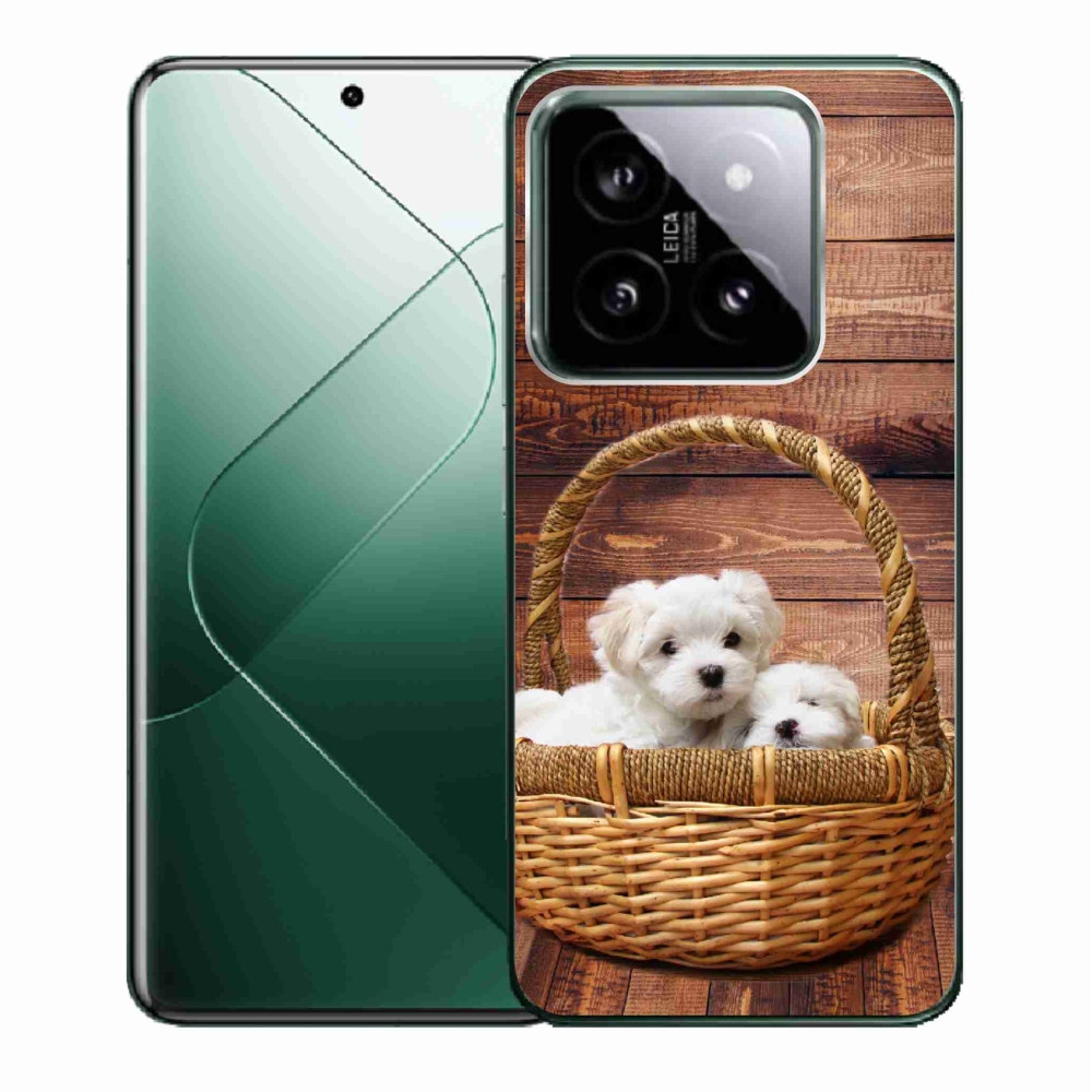Gelový kryt mmCase na Xiaomi 14 - štěňátka