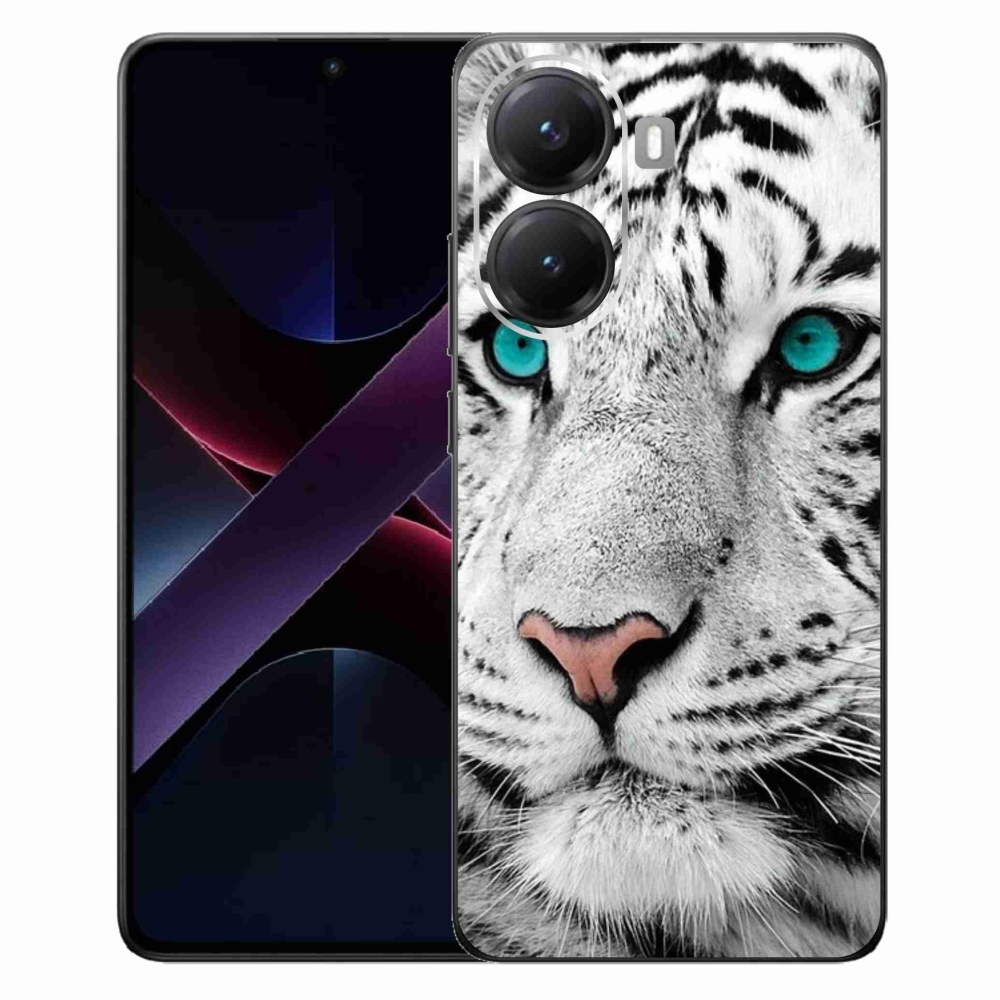 Gelový kryt mmCase na Xiaomi Poco X7 Pro 5G - bílý tygr
