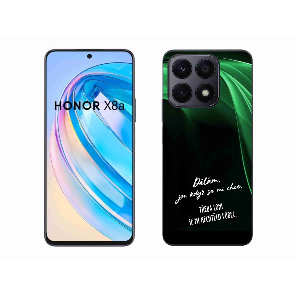Gelový kryt mmCase na Honor X8a - vtipný text 12 černé pozadí