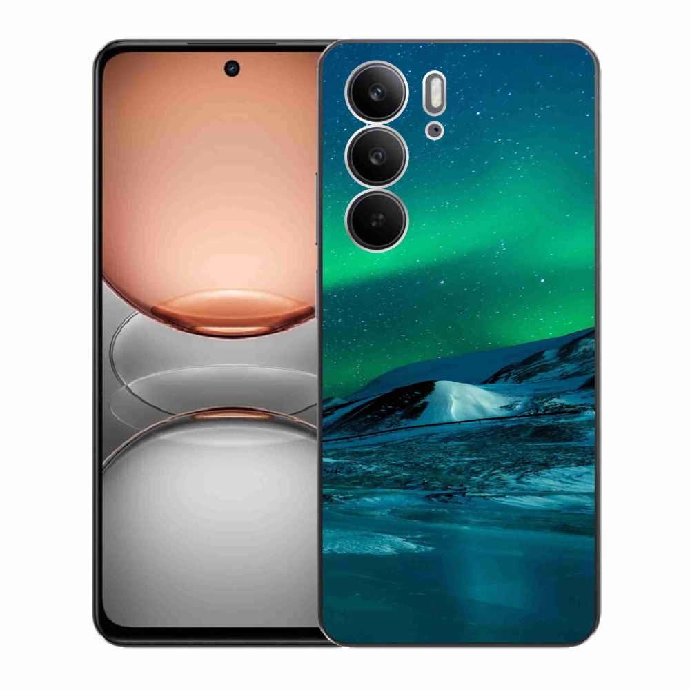 Gelový kryt mmCase na Realme C75 - polární záře