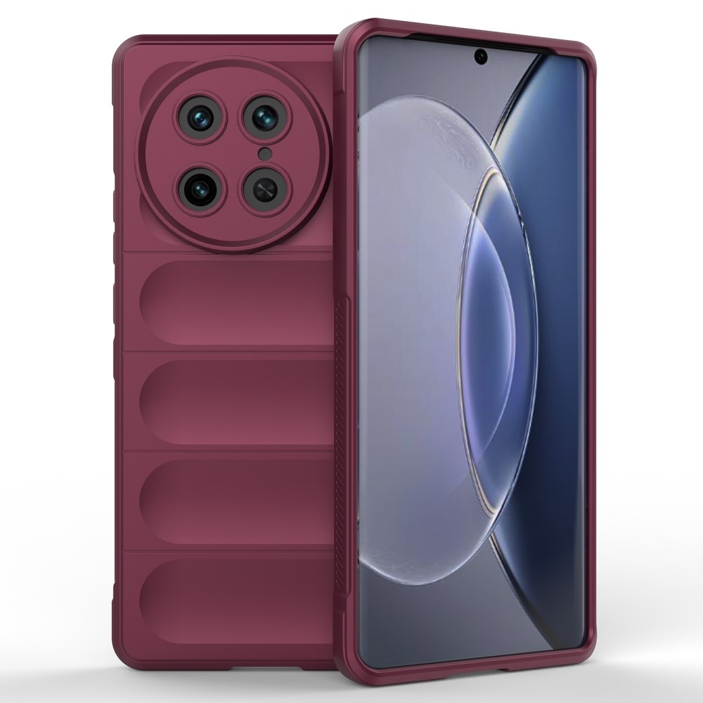 Rugg odolný gelový obal na Vivo X90 Pro - vínový