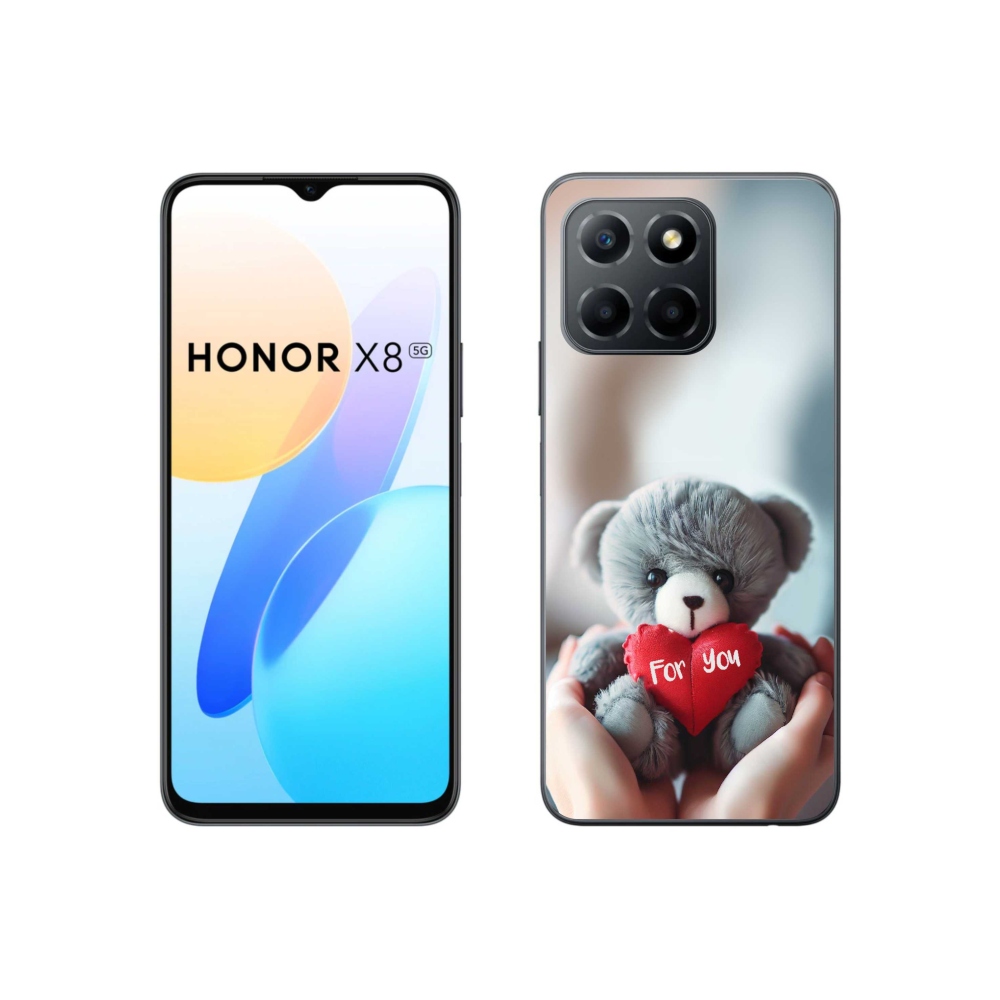 Gelový kryt mmCase na Honor X8 5G/70 Lite 5G - medvídek pro zamilované